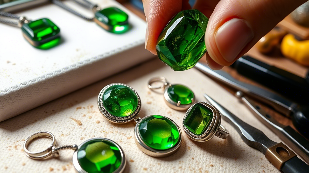 How can Moldavite be used in jewelry, considering its hardness?